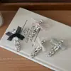 Grampo de Cabelo de Luxo Coreano de Alta Qualidade, Nicho, com Laço de Strass, Versátil, Elegante, para Franja, Presilha, Acessório de Cabelo