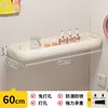 Prateleira de Banheiro Branca Creme, Armazenamento de Parede sem Furos para Vaso Sanitário, Chuveiro, Lavabo e Pia, Organizador Triangular