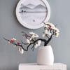 Ramas de Flor de Ciruelo Artificiales, Bonsái de Flor Seca de Cera de Ciruelo, Decoración Festiva para el Hogar para Sala de Estar y Comedor, Adornos para Macetas, Decoraciones de Año Nuevo