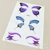 Pegatinas de Tatuaje de Venta Caliente Transfronterizas para Actividades Faciales Escenario Mariposa Colorida Larga Duración Impermeables Pegatinas de Maquillaje Facial Venta al por Mayor