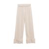 Exportación Transfronteriza Ropa de Mujer 2025 Otoño Estilo Europeo y Americano Empalme Cut Out Encaje Punto + Traje de Pantalón Mujer G826258
