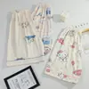 Pijama de Verano Transfronterizo Lindo de Dibujos Animados para Mujer Estilo Ins Traje de Manga Corta Ropa Exterior Suelta para Mujer Ropa para el Hogar