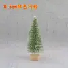 Decoração transfronteiriça pequena árvore de Natal seda de sisal torre de neve azul verde dourado e prateado vermelho mini enfeites de árvore de Natal 3-