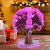 Árvore de natal mágica árvore de papel flor de natal brinquedo infantil cristal de crescimento de rega mágica presente de natal DIY