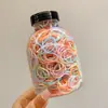 Coloridos pasadores de pelo de pulgar estilo coreano para niños y niñas, lindas diademas, dulces cordones para el pelo de niños, gomas elásticas de alta elasticidad, accesorios para el pelo