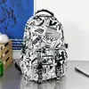 Mochila Grande de Estilo Cómic en Blanco y Negro de Moda, Estilo Callejero Americano, Soleada y Atractiva, Mochila Escolar Resistente para Chicos de Secundaria