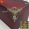 Esquina de Cobre de Tres Lados Estilo Antiguo, Herrajes de Esquina Estilo Chino Nuevo, Accesorios de Cobre para Muebles, Protectores de Esquina de Metal Cobre, Envoltura de Bordes para Cajas de Madera, Esquinas Decorativas