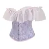 Corsé moldeador de estilo europeo y americano, vestido bustier ajustado para usar sobre la ropa, faja para la cintura con ballenas, corsé de estilo de corte para moldear el cuerpo