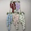 Decoraciones florales artificiales colgantes para bodas, tapices de pared, arreglos florales de techo, flores artificiales, accesorios de decoración para el hogar