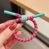 Cuerda para el pelo de cola de caballo alta simple Anillo trenzado de pelo colorido Cuerda para el pelo Nueva banda para el pelo de alta gama para mujer Cuerda para el pelo versátil