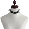 Collar Punk de Piel PU Estilo Gótico Oscuro Europeo y Americano Transfronterizo Harajuku Exagerado Retro Elegante Remache Púas