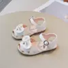 Sandalias Cerradas de Moda y Dulces para Niñas 2026 Nuevo Estilo de Verano Bebé Caladas con Moño Peep-Toe Zapatos de Princesa de Suela Suave