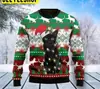 Explosões transfronteiriças de Natal 2024 estampa digital 3D masculino masculino moletom comércio exterior novo