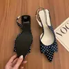 Primeiro Encontro com o Design Floral Suave Estilo Francês, Perfeito para Combinar com Saias, Sapatos de Salto Alto Single para Mulheres, Estilo Fada com Laço, Tira no Tornozelo Bico Fino