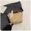 Bolso de Paja para Mujer 2025 Verano Bolso de Mano Bolso Tote para la Playa Gran Capacidad Bolso de Hombro Tejido Bolso Bucket Relajado