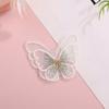 Quente 5cm Colorido Renda Dupla Camada Tricô Bordado Pequena Borboleta Patch de Tecido Feito à Mão DIY Presilha de Cabelo Acessórios Hanfu Atacado