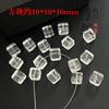 Cuentas Cuadradas de Cristal Blanco Natural Pulsera Original para Hacer Tú Mismo Accesorios de Cuentas Individuales Accesorios de Azúcar de Cristal Blanco Cuentas