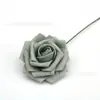 En stock de fábrica rosa de simulación de 8 cm con tallo flor de espuma de PE accesorios para caja de dulces de boda Flores para sostener en San Valentín