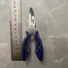 Alicate de Pesca de Bico de Águia Estendido, Ferramenta Multifuncional para Controle de Peixes, Cortador de Linha Trançada, Tesoura de Pesca em Aço Inoxidável