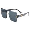 Nuevas gafas de sol para mujer de marca grande H home, punto caliente de Little Red Book y TikTok, venta directa de fábrica, corte de borde sin marco, degradado adelgazante