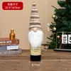 Nuevas decoraciones navideñas transfronterizas: cubiertas rojas para mesa de botella de vino, Santa Claus, decoraciones de Rodolfo sin rostro