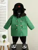 0022 Abrigo Infantil Estilo Militar para Niños, Chaqueta Gruesa de Algodón con Forro de Polar para Invierno, Nuevo Modelo 2026, Abrigo Cálido para Niños del Noreste