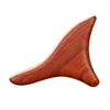 Cone de Massagem para Cuidados com o Cabelo de Sândalo, Dispositivo Triangular para Raspagem de Meridianos e Cuidados com Pontos de Acupuntura, Placa de Raspagem de Sândalo Dourado, Caixa de Presente Premium