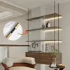 Acessórios de Primeira Linha Haste de Suspensão de Tubo Redondo Cabide de Metal Haste de Suporte Minimalista Prateleira de Suspensão Rack de Armazenamento Rack Decorativo