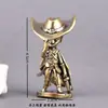 Espadachín Yasuo con Espadas al Viento de Latón Personaje Vaquero Occidental Modelo Objeto Antiguo Retro Decoración de Escritorio Adorno Artesanal