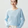 Suéter de Cachemira para Bebé Pequeño 26 Otoño/Invierno Nuevo para Mujer Cuello Redondo Diamante Hueco de Moda que Reduce la Edad Suéter de Punto Capa Base