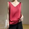 Usar por dentro y por fuera, Camisola sin costuras, Nuevo estilo de primavera y verano, Chaleco básico de hombro, Color sólido para mujer, Versátil y casual