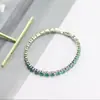 Pulsera Redonda Esmeralda Transfronteriza Hebilla de Extensión Multicolor Joyería para Mujeres Pulsera de Circonita de Color de Alta Calidad para Mujeres Venta al por Mayor