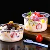Tigela de raspadinha, bolinhas de taro, gelatina de erva, sobremesa de sagu, salada de frutas - embalado em uma caixa moderna, adequado para uso comercial, com frete grátis e opções de atacado