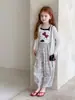 Colete Estampado para Menina Verão 2025 Novo Fofo Desenho Animado Camisola Infantil Slim Fit Stretch Fino Tendência Top