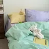 Juego de cuatro piezas de algodón 100% clase A, funda de edredón de algodón puro nueva, sábana, juego de cama, juego de tres piezas para estudiantes de dormitorio 4