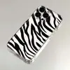 Listra de Zebra Aplicável a Apple 17ProMax/16/15 polegadas Vento Simples Silicone Macio Capa para Celular iPhone13/14