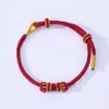 Pulseira Fio Vermelho do Ano do Cavalo com Cauda de Corrente Ajustável, 11 Estilos, Fio Vermelho Tecido à Mão de Nylon DIY Atacado