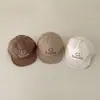 Boné infantil de aba macia com visor verão bordado rosto sorridente boné protetor solar infantil chapéu de bebê secagem rápida 1-3 anos chapéu de sol