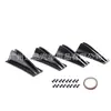 Modificación de coche universal alerón trasero mini aleta de tiburón parachoques alerón de chasis deflector decorativo Negro