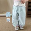 Ropa para Niños Zhe Li Pantalones para Niñas Verano Estilo Delgado 2026 Pantalones Casuales Pantalones Jogger Anti-Mosquitos Pantalones de Pierna Ancha para Niños Pantalones Largos para Bebé