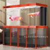 Acuario Estilo Industrial Sala de Estar Filtro Inferior Grande Sin Cambio de Agua Vidrio Ultra Blanco Tanque de Cría de Arowana Koi Modelo Nuevo 2026