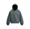 Cardigan Suéter com Capuz Estrela Completa Masculino Tendência Europeia Americana Design Robusto com Strass Senso de Design Nicho Outerwear Solto