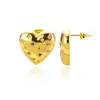 Pendientes de Zirconia con Forma de Corazón Dulce de Lujo Ligero de Alto Nivel Europeos y Americanos Transfronterizos Pendientes Geométricos de Estrella Femenina