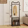 Perchero de Ropa y Bolsos de Pie, Perchero Desmontable para Ropa de Dormitorio, Estante de Almacenamiento Secado de Ropa de Piso para Sala de Estar de Lujo Ligero