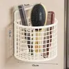 Cesta de Almacenamiento para Peines de Baño Soporte de Pared para Cepillo de Dientes y Vaso en Tocador de Baño Artefacto de Almacenamiento Multifuncional para el Hogar
