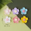 Accesorios de Parche de Flor de Pétalo de Durazno de Resina de Dibujos Animados Material de Decoración para Pasador de Pelo Accesorios para el Cabello Pegamento de Crema Funda de Teléfono Móvil