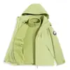 Chamarra tres en uno estilo Luotuo para mujer con forro desmontable, abrigo cortavientos impermeable para hombre para senderismo, viajes, montañismo