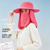 Sombrero Sombrero de Pescador para Exteriores Sombrero de Sol de Verano para Mujer Sombrero de Sol para Montañismo y Pesca para Hombre Protección Solar UV de 360 Grados