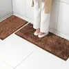 Alfombrilla de Cocina Resistente a Manchas de Chenilla de Seda Brillante, Felpudo para Puerta de Baño, Felpudo de Secado Rápido, Alfombra Antideslizante para Entrada de Baño