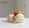 Presente de Ano Novo Gato da Sorte Enfeites para Carro Presente Cultural e Criativo Gato da Sorte Resina Decoração de Bolo Abertura de Loja em Casa